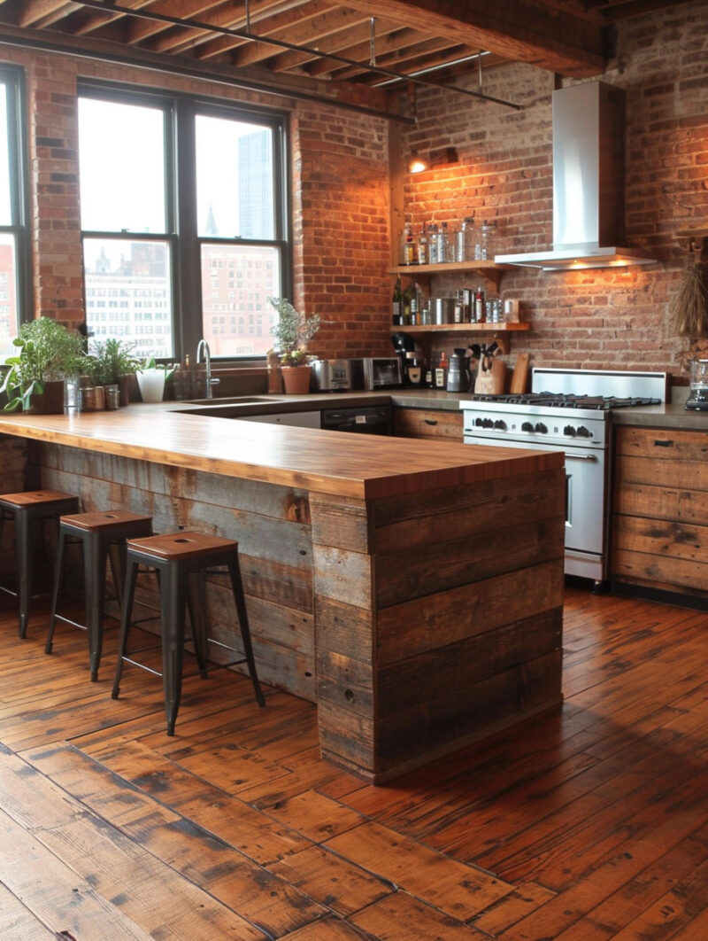Curated visual reference: City Loft Designs Wood Metal Leather And Brick Photo Inspiration