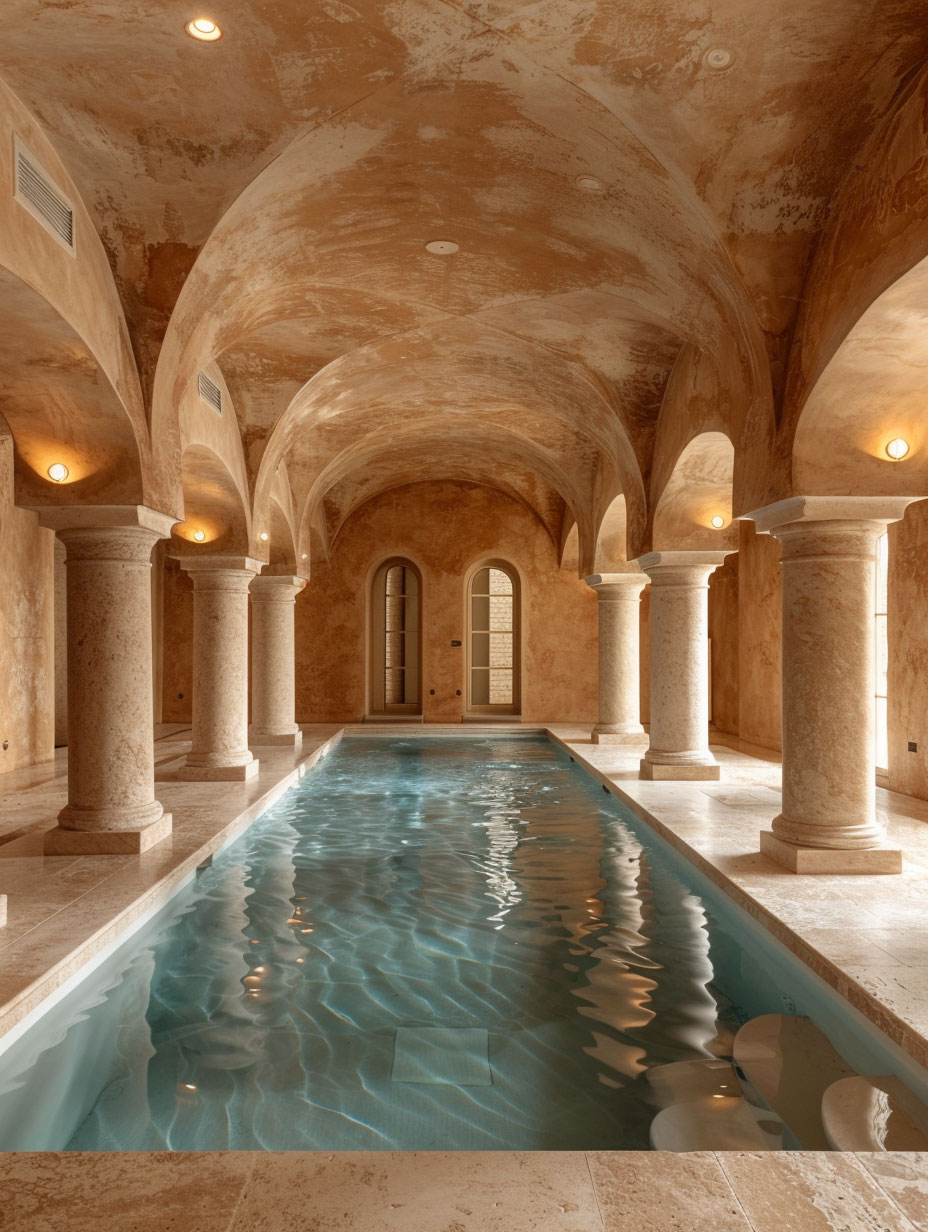 35 - large archway surrounding swimming pool