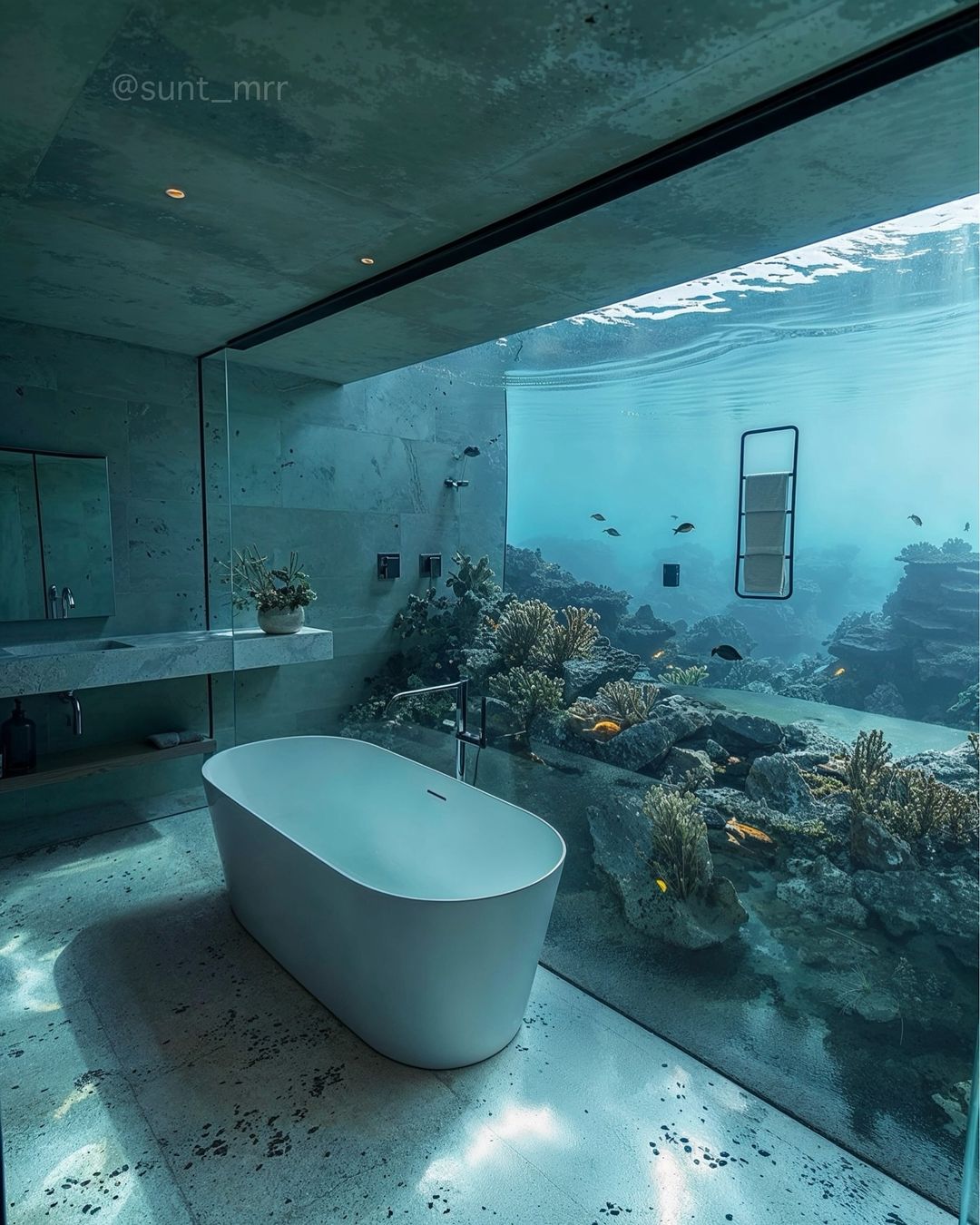 Underwater bathroom