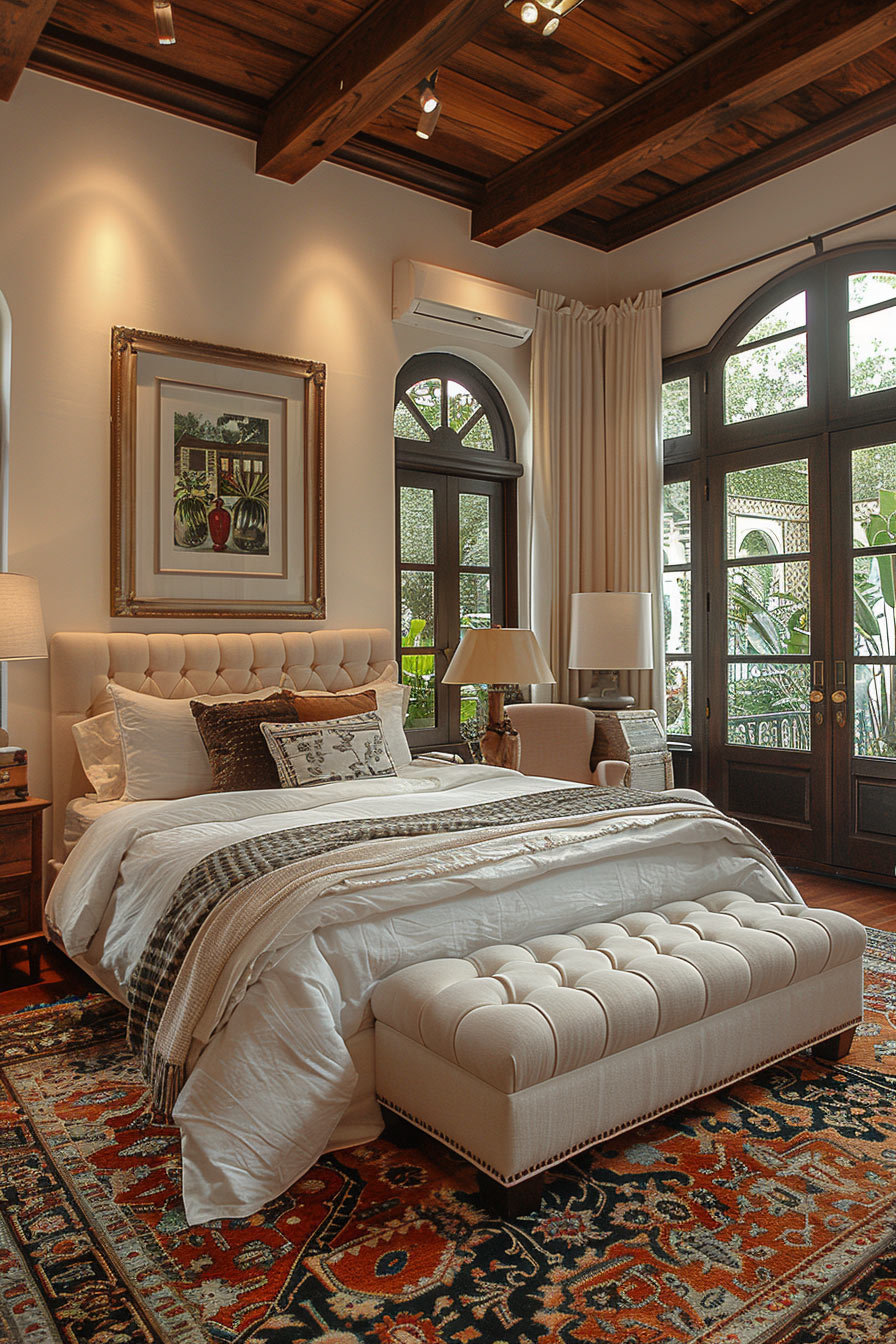 spanish-colonial guest bedroom