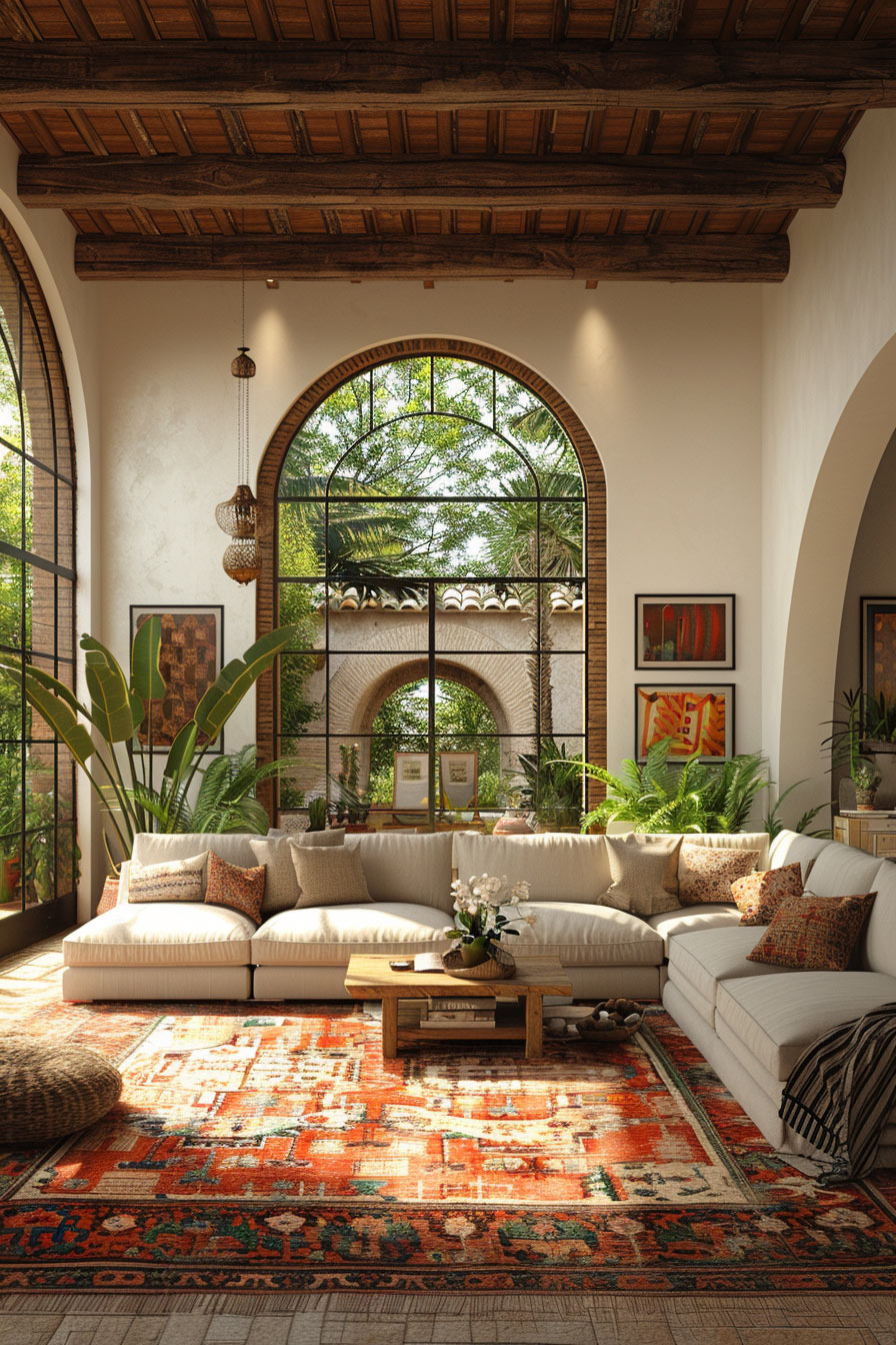 spanish-colonial living room