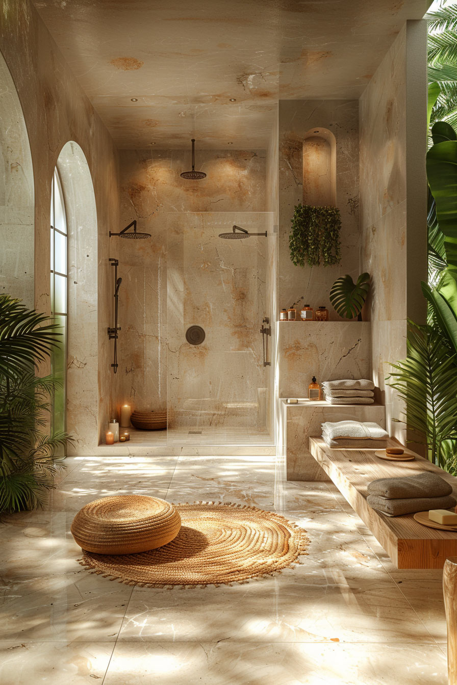 spanish-colonial master spa bathroom