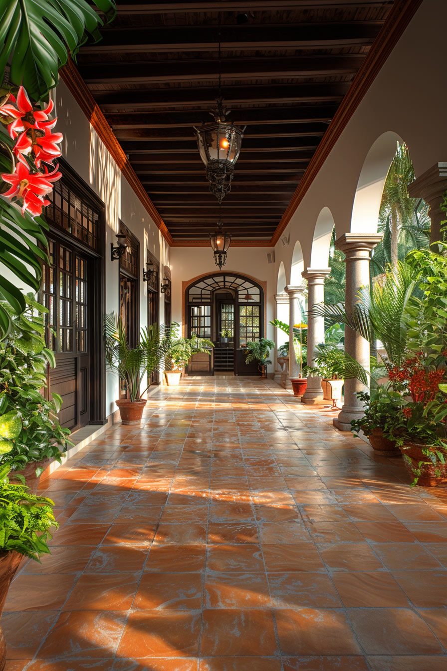 spanish-colonial outdoor front entrance