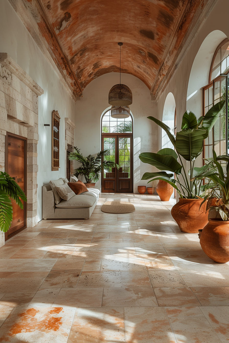 spanish-colonial tile entrance