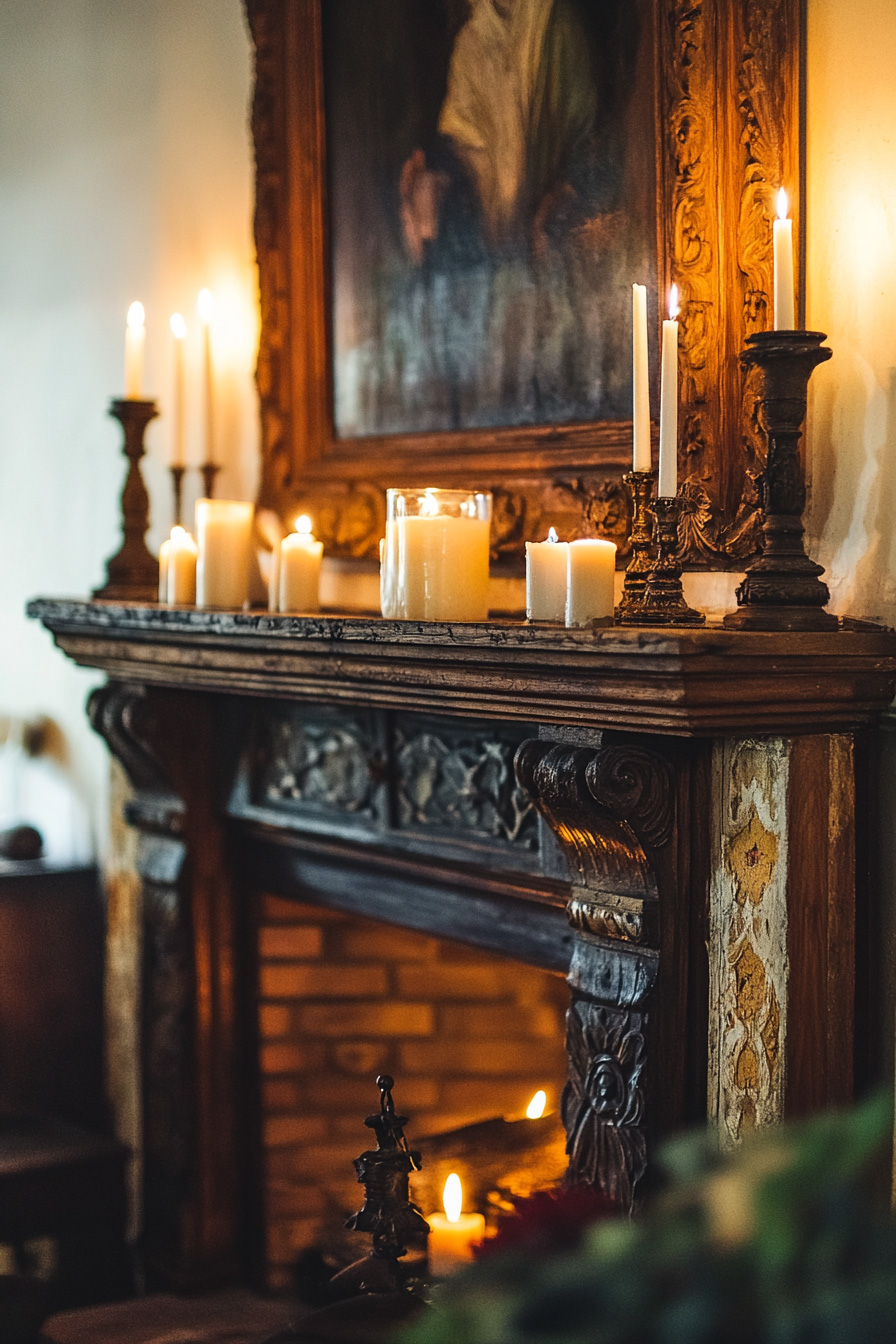 gothic style fireplace design