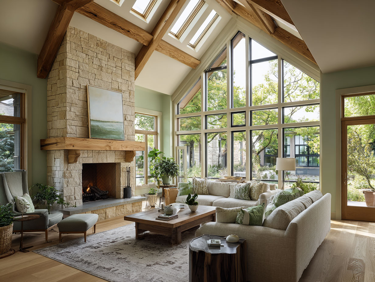 Sage and cream white living room design inspiration