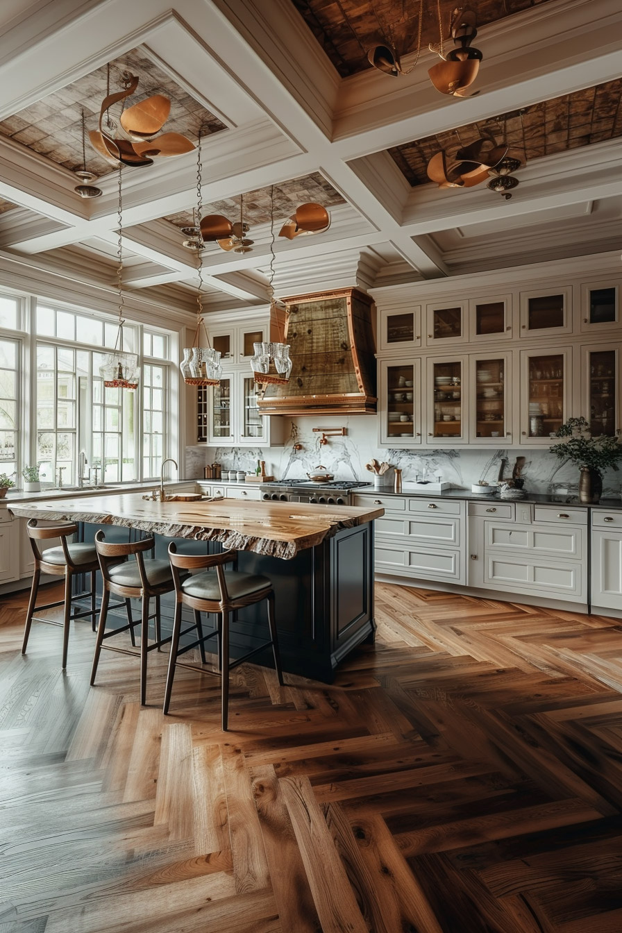 herringbone-kitchen-wood-floor-design